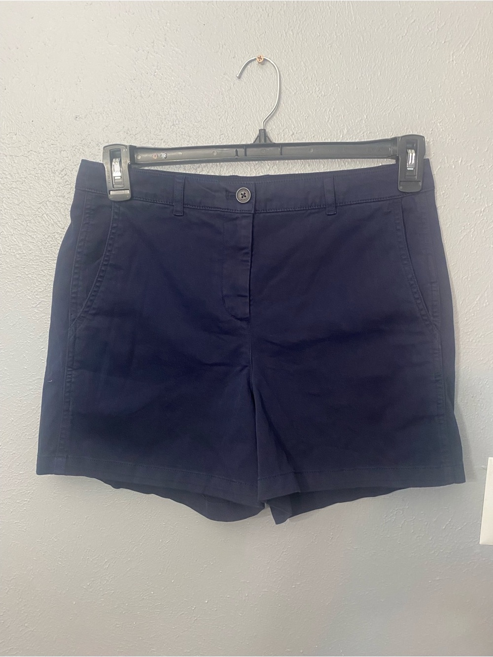 J. Crew Navy Stretch Chino Bermuda Shorts cotton size4